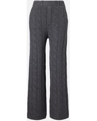 Lisa Yang - Ebba Cable-Knit Cashmere Wide-Leg Pants - Lyst