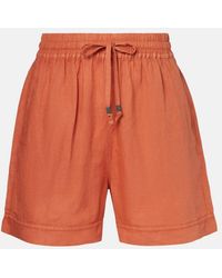 Brunello Cucinelli - Linen And Cotton Bermuda Shorts - Lyst