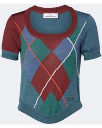 Vivienne Westwood - Argyle Wool And Cotton Sweater - Lyst