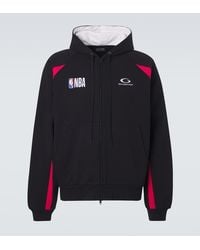 Balenciaga - X Nba Logo Cotton Fleece Hoodie - Lyst
