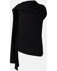 The Row - Isadra Draped Jersey Top - Lyst
