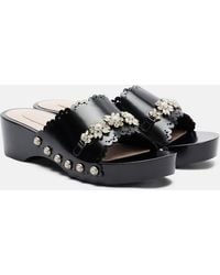 Simone Rocha - Embellished Leather Clogs - Lyst