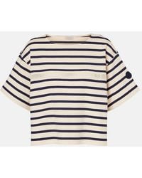 Moncler - Striped Cotton Jersey T-Shirt - Lyst