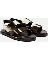 Tod's - Printed Calf Hair Sandals - Lyst