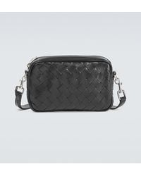 Bottega Veneta - Intrecciato Mini Leather Crossbody Bag - Lyst