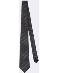 Saint Laurent - Striped Silk Twill Jacquard Tie - Lyst