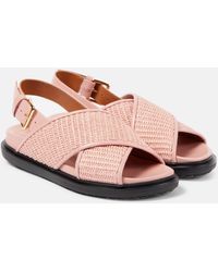 Marni - Fussbet Raffia-Effect Sandals - Lyst
