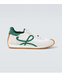 Loewe - Flow Runner 2.0 Suede-Trimmed Sneakers - Lyst