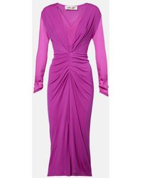 Diane von Furstenberg - Hades Gathered Jersey Midi Dress - Lyst