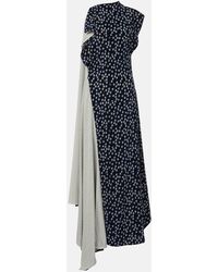 Proenza Schouler - Devyn Floral Draped Maxi Dress - Lyst