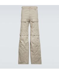 Balenciaga - Pantalones cargo flared de algodon - Lyst