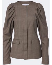 Ganni - Wool-Blend Blazer - Lyst