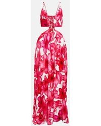Alexandra Miro - Colette Floral Cutout Maxi Dress - Lyst