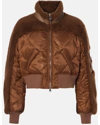 Blancha - Chaqueta Bomber De Borrego Y Nylon - Lyst