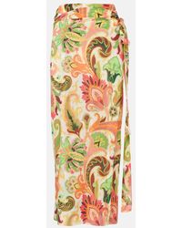 Etro - Floral Cotton And Silk Beach Cover-Up - Lyst