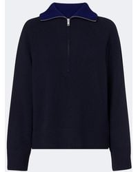Vince - Wool And Cashmere Half-Zip Sweater - Lyst