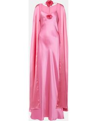 Rodarte - Caped Silk Gown - Lyst