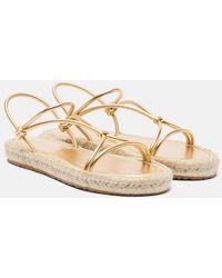 Gianvito Rossi - Bali Metallic Leather Espadrille Sandals - Lyst