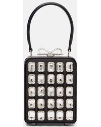 Self-Portrait - Micro Crystal-Embellished Box Bag - Lyst