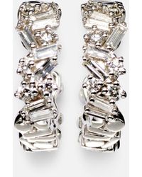 Suzanne Kalan - Fireworks 18Kt Hoop Earrings With Diamonds - Lyst