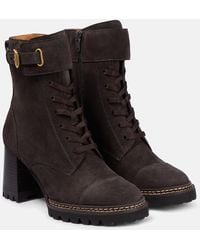 See By Chloé - 'mallory' Heeled Ankle Boots - Lyst