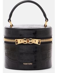 Tom Ford - Audrey Mini Croc-Effect Leather Vanity Bag - Lyst