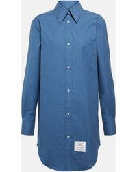 Thom Browne - Robe chemise en coton - Lyst