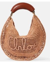 Chloé - Summer Banana Raffia-Effect Shoulder Bag - Lyst