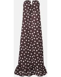 Adriana Degreas - Polka-Dot Cotton-Blend Maxi Dress - Lyst