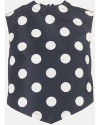 Patou - Crop Top De Faya Con Espalda Abierta Y Lunares - Lyst