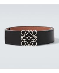 Loewe - Anagram Reversible Leather Belt - Lyst