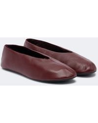The Row - Stella Leather Slip-On Shoes - Lyst
