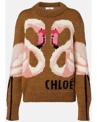 Chloé - Pullover Aus Woll-Jacquard - Lyst