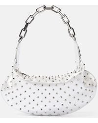 Christian Louboutin - Le 54 Spiked Metallic Leather Shoulder Bag - Lyst