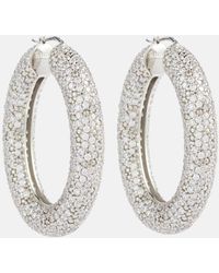 Jil Sander - Crystal-Embellished Hoop Earrings - Lyst
