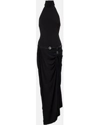 Coperni - Belted Asymmetric Draped Halterneck Maxi Dress - Lyst