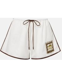 ALÉMAIS - Scuba Patch-Applique Cotton Shorts - Lyst