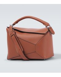 Loewe - Tote Bag Puzzle Small Aus Leder - Lyst