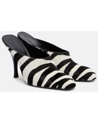 KHAITE - Colt Zebra-Print Calf Hair Mules - Lyst