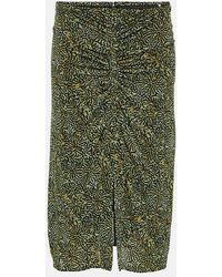 Isabel Marant - Draped Jersey Midi Skirt - Lyst