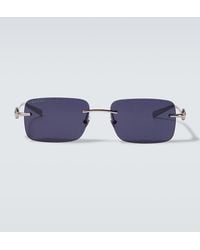 Gucci - Eckige Sonnenbrille Horsebit - Lyst