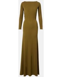 Alex Perry - Draped Open-Back Crepe Jersey Gown - Lyst