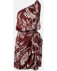 Poupette - Bedrucktes One-Shoulder-Minikleid Celie - Lyst