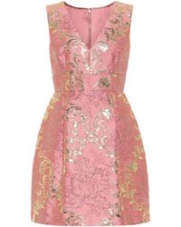 Dolce & Gabbana Minikleid aus Brokat - Pink