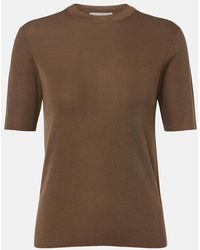 The Row - Ozzi Silk-Blend T-Shirt - Lyst