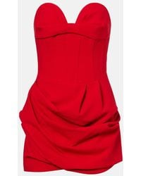 Magda Butrym - Draped Wool-Blend Bustier Dress - Lyst