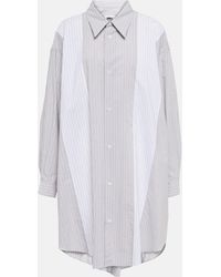MM6 by Maison Martin Margiela - Striped Cotton Shirt Dress - Lyst