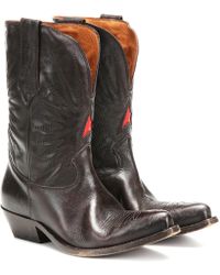 golden goose cowboy ankle boots