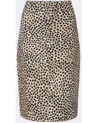 Rohe - Cheetah-Print Calf Hair Pencil Skirt - Lyst