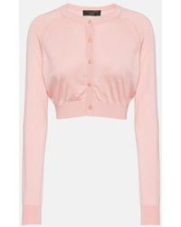Dolce & Gabbana - Capri Cropped Silk Cardigan - Lyst